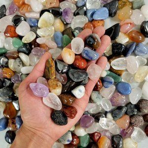 1 LB Mixed Tumbled Crystals Bulk Pendant Size 1/2" to 1"
